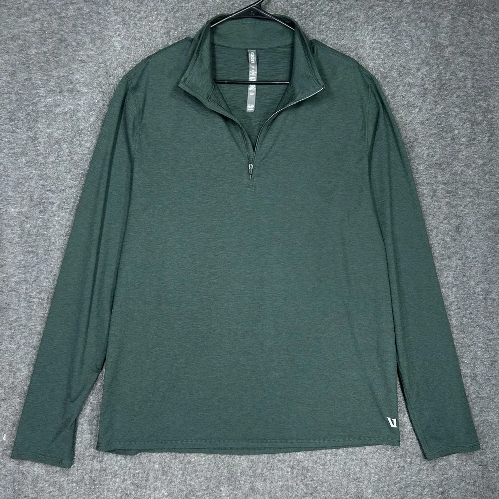 Vuori Ease Performance Half Zip 2.0 Mens XL Green Pullover Stretch V2001